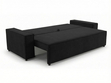 Schlafsofa mit Bettfunktion und Bettkasten Sivra Schwarz