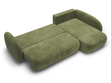 Ecksofa mit Schlaffunktion und Bettkasten Rechts Carino Grün