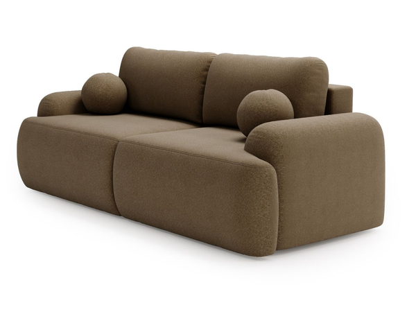 Sofa mit Schlaffunktion und Bettkasten Aurio Braun