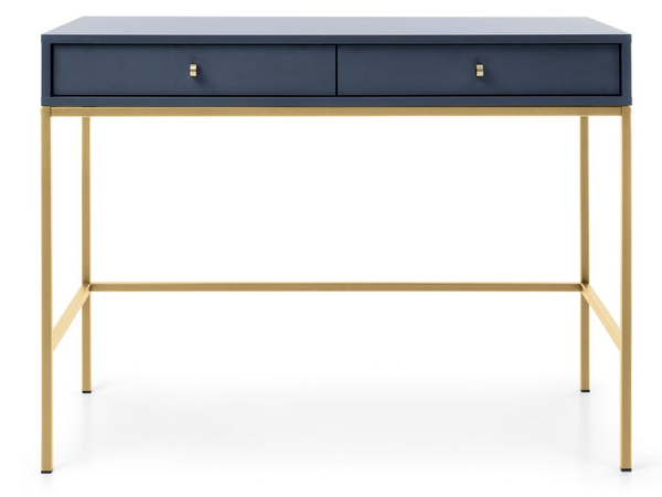 Schminktisch mit Schwarz Metallbeinen Amor Marineblau
