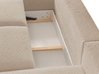 Ecksofa L-Form mit Schlaffunktion und Bettkasten Avelin Links Beige