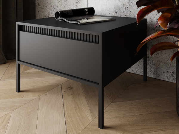 Couchtisch mit Stauraum Sorano Schwarz