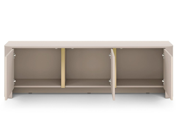 Fernsehschrank mit goldener Zierleiste für das Wohnzimmer Brillo Kaschmir