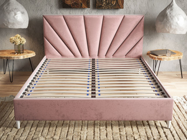 Polsterbett mit Lattenrost 140x200 Fuzi Rosa
