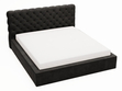 Polsterbett mit Bettkasten und Lattenrost 200x200 Apollo Schwarz