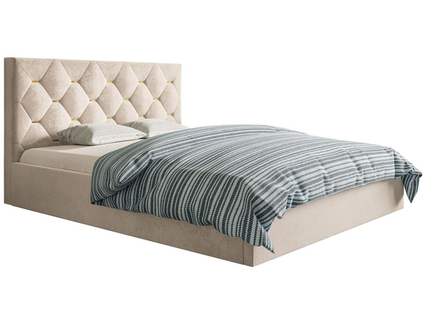 Polsterbett mit Bettkasten und Lattenrost 120x200 Salento Beige