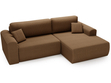 Ecksofa mit Schlaffunktion und Bettkasten Belvio rechts Braun