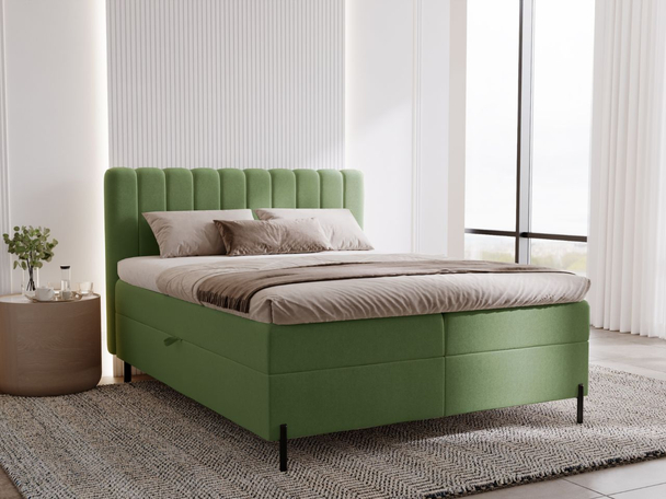 Boxspringbett mit Bettkasten 120x200 Primavera Grün