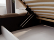 Polsterbett mit Bettkasten und Lattenrost 160x200 Modo aus Bouclé-Stoff Braun