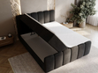 Boxspringbett mit Bettkasten 160x200 Cloud Schwarz