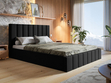 Polsterbett mit Bettkasten und Lattenrost 120x200 Siena Schwarz