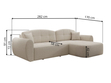Ecksofa L-Form mit Schlaffunktion und Bettkasten Avessio Dunkelblau