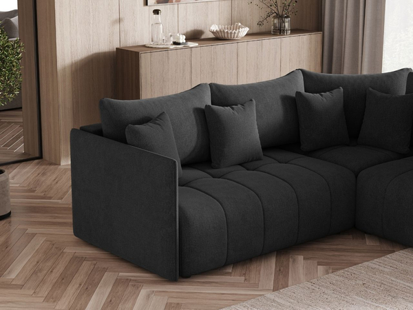 Ecksofa L-Form mit Schlaffunktion und Bettkasten Ardi L Anthrazit