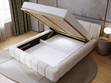 Polsterbett mit Bettkasten und Lattenrost 160x200 Orio Beige