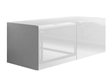 TV-Lowboard mit Türen und LED-Beleuchtung 100 cm Nodoo Weiß Hochglanz 
