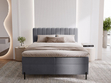 Boxspringbett mit Bettkasten 140x200 Primavera Dunkelgrau