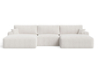 Wohnlandschaft mit Schlaffunktion und Bettkasten Serene Creme