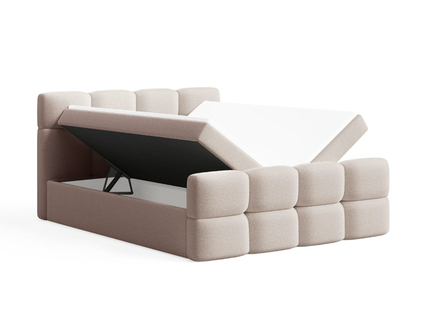 Boxspringbett mit Bettkasten 160x200 Rivon Beige
