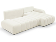 Ecksofa mit Schlaffunktion und Bettkasten Rechts Adoro Creme 