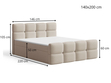 Boxspringbett mit Bettkasten 140x200 Rivon Grau