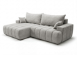 Ecksofa L-Form Links mit Schlaffunktion und Bettkasten Caleo Hellgrau