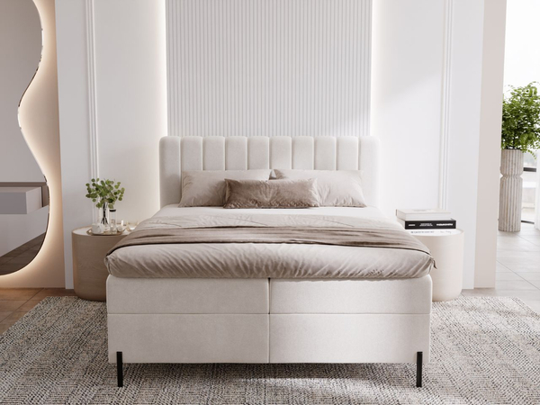 Boxspringbett mit Bettkasten 180x200 Primavera Creme