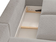 Ecksofa L-Form mit Schlaffunktion und Bettkasten Avelin Rechts Grau