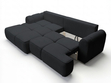 Ecksofa L-Form Links mit Schlaffunktion und Bettkasten Bonno Schwarz