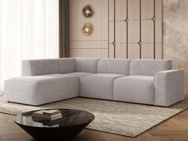 Ecksofa L-Form Links Eluno Grau