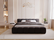 Polsterbett mit Bettkasten und Lattenrost 180x200 Cloud Low Bouclé-Stoff Schwarz