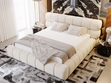 Polsterbett mit Bettkasten und Lattenrost 160x200 Mellow Beige