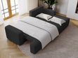 Ecksofa L-Form Rechts mit Schlaffunktion und Bettkasten California Schwarz