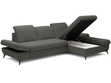 Ecksofa L-Form Rechts mit Schlaffunktion und Bettkasten Hannover Dunkelgrau