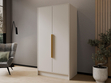 Kleiderschrank 100 cm Perugia Kaschmir mit goldenen Griffen