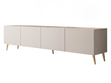 TV-Lowboard mit Türen auf Goldenen Metallbeinen 200 cm Nodoo Kaschmir