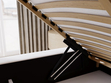 Polsterbett mit Bettkasten und Lattenrost 180x200 Plaza Creme