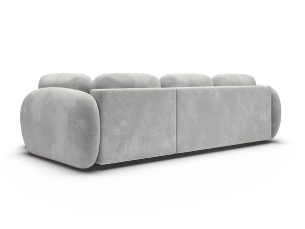 Ecksofa mit Schlaffunktion und Bettkasten Rechts Carino Hellgrau
