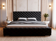 Polsterbett mit Bettkasten und Lattenrost 200x200 Astra Schwarz