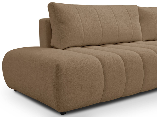 Ecksofa mit Schlaffunktion und Bettkasten Rechts Adoro Braun