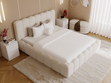 Polsterbett mit Bettkasten und Lattenrost 200x200 Smile Creme