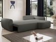 Ecksofa L-Form mit Schlaffunktion und Bettkasten Avessio Grau