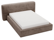 Polsterbett mit Bettkasten und Lattenrost 160x200 Monza Braun