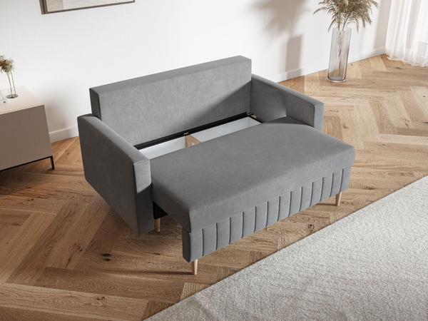 Schlafsofa mit Bettfunktion und Bettkasten Castelo Grau