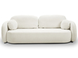 Schlafsofa mit Bettfunktion und Bettkasten Oreo Creme