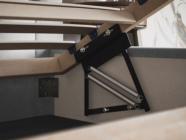 Polsterbett mit Bettkasten und Lattenrost 160x200 Benny Rosa