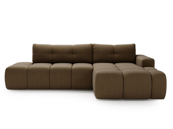 Ecksofa L-Form Rechts mit Schlaffunktion und Bettkasten Montero Braun