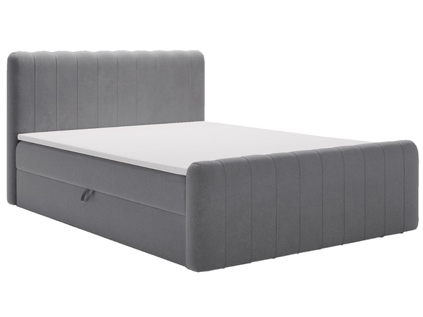 Boxspringbett mit Bettkasten 160x200 Osteno Dunkelgrau