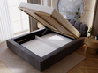 Polsterbett mit Bettkasten und Lattenrost 160x200 Plaza Dunkelgrau