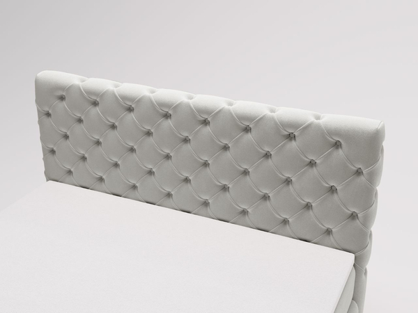 Boxspringbett mit Bettkasten 160x200 Canolo Hellgrau