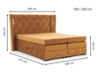 Boxspringbett mit Bettkasten 180x200 Neria Lux Rot